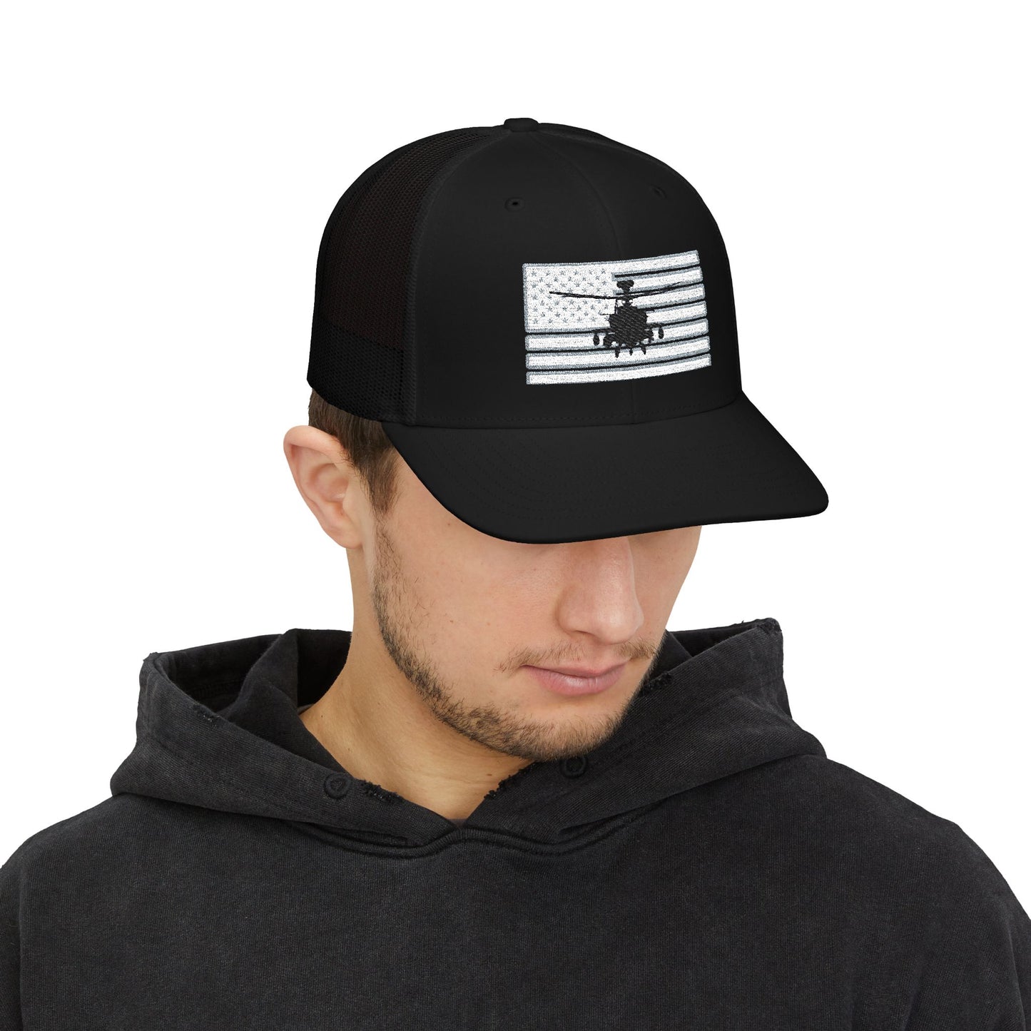 Patriot Hawk Embroidered Snapback Trucker Hat