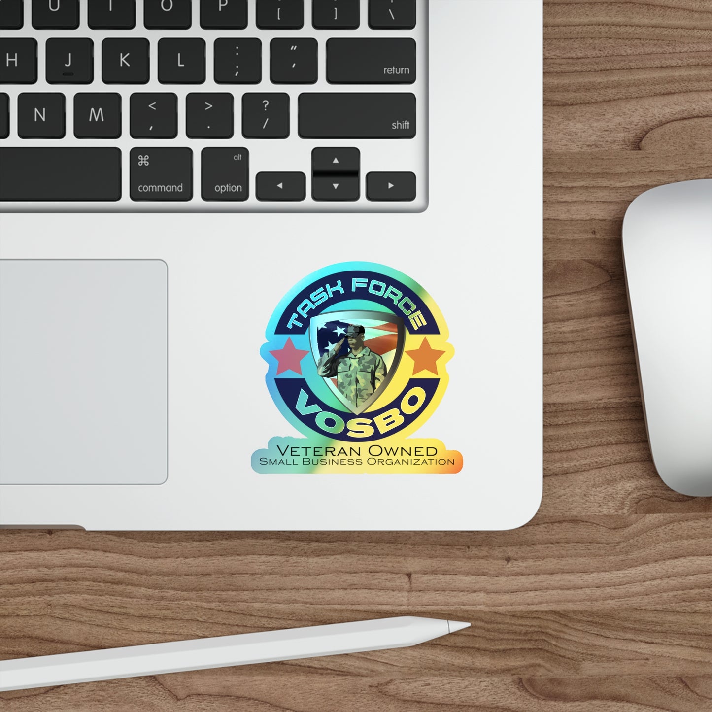 Task Force VOSBO Holographic Die-cut Sticker