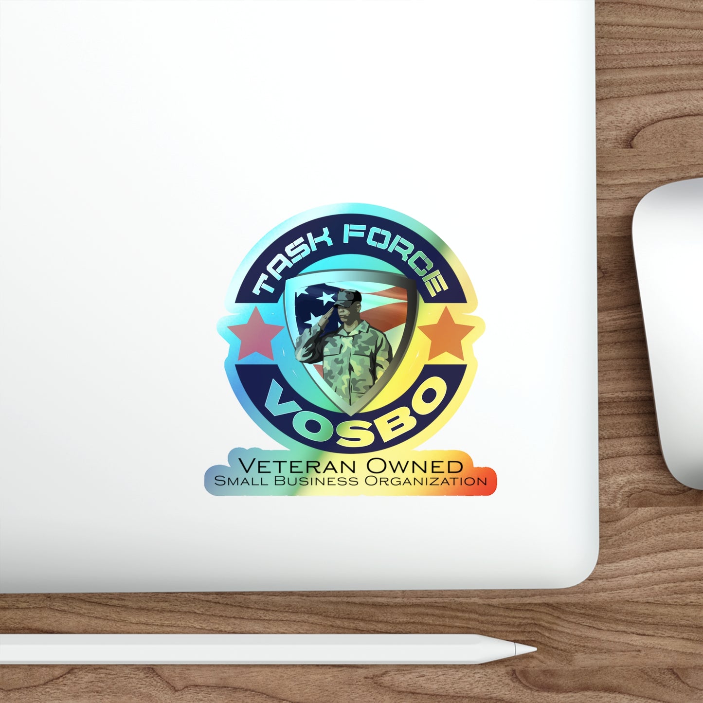 Task Force VOSBO Holographic Die-cut Sticker