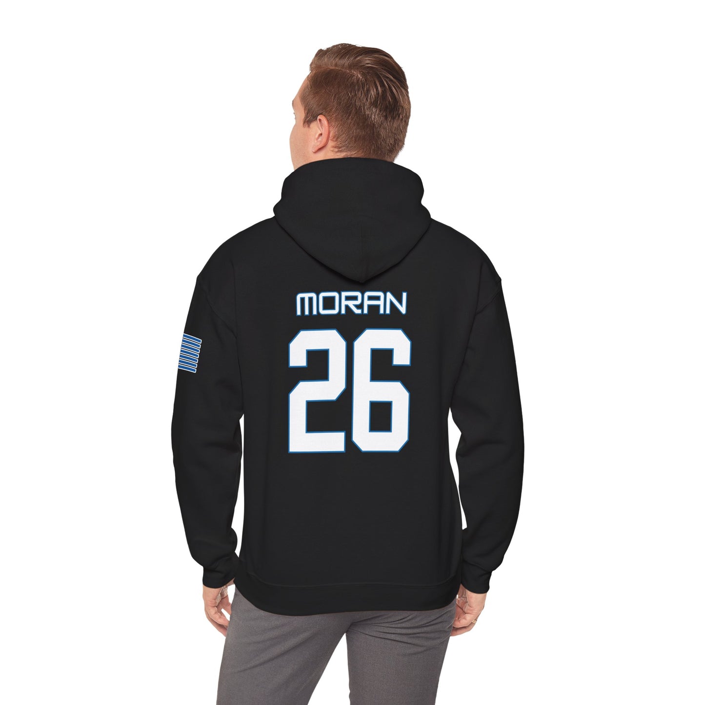 Moran 26 Numbered Hoodie — Custom Sports Jersey Style Pullover