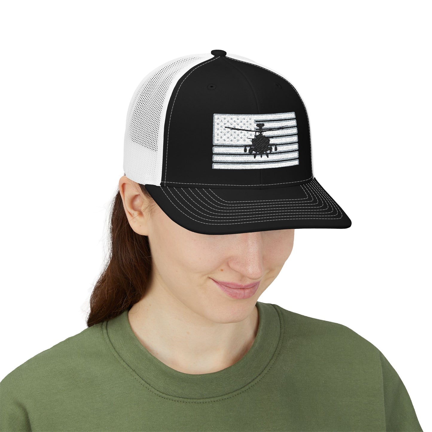 Patriot Hawk Embroidered Snapback Trucker Hat