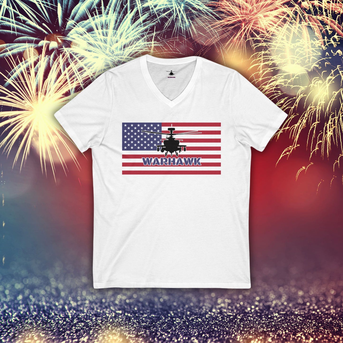 Womens "Merica" Short Sleeve V-Neck Tee