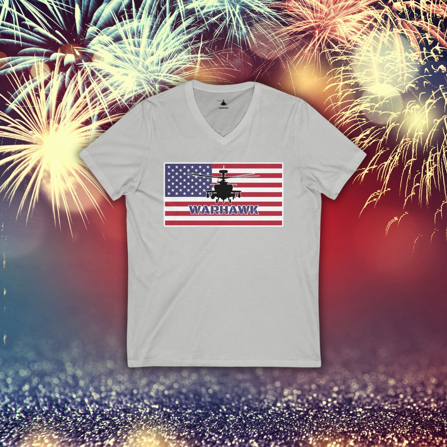 Womens "Merica" Short Sleeve V-Neck Tee